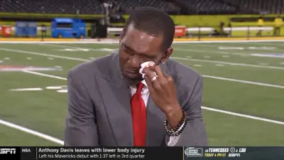 Randy Moss cries on the air