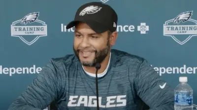 Sean Desai at a press conference