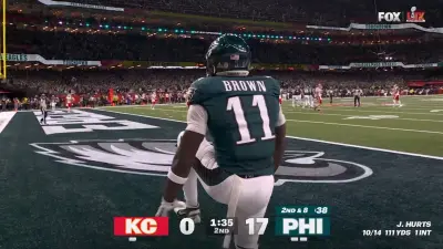 AJ Brown Silencer celebration