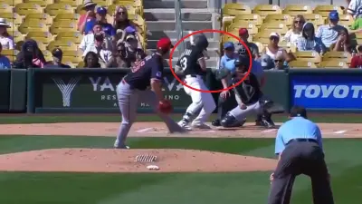 Andrew Benintendi getting hit by a pitch