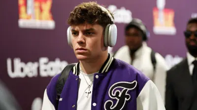 Cooper DeJean in headphones