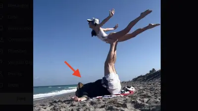 Bill Belichick with his girlfriend Jordon Hudson at the beach