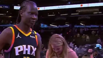 Bol Bol giving an interview