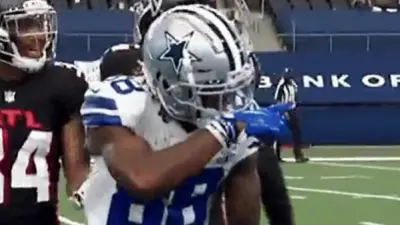 CeeDee Lamb wipes his nose