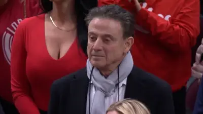 Rick Pitino in the stands