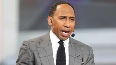 Stephen A. Smith on a set
