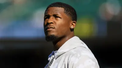 Tee Higgins walking around before a game