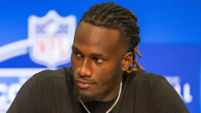 Joe Milton at a press conference