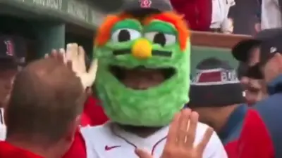 Rafael Devers wears the Wally head