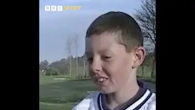 Rory McIlroy being interviewed as a young boy