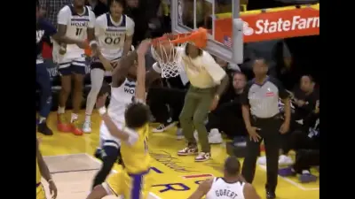 Anthony Edwards dunking on Jaxson Hayes