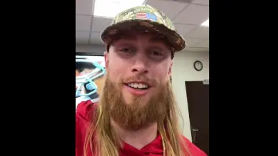 George Kittle smiles