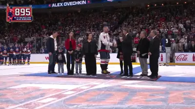 Wayne Gretzky and Alexander Ovechkin handshake