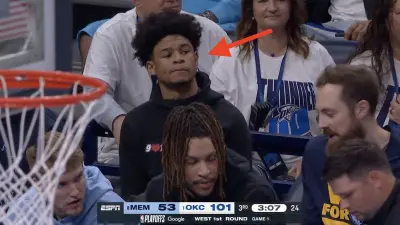 Grizzlies rookie Zyon Pullin looking on