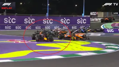 Max Verstappen rides off the road