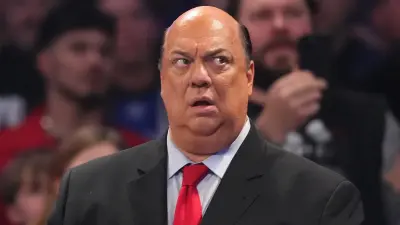 Paul Heyman looks to the side