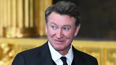 Wayne Gretzky in a suit