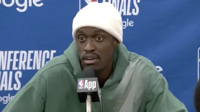 Pascal Siakam at a press conference