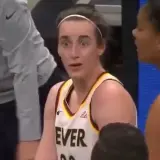 Caitlin Clark making a face