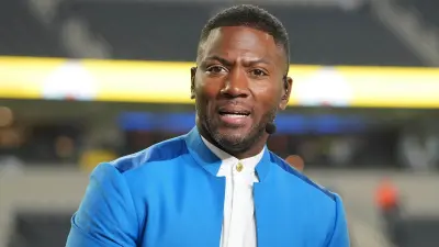 Ryan Clark in a blue suit