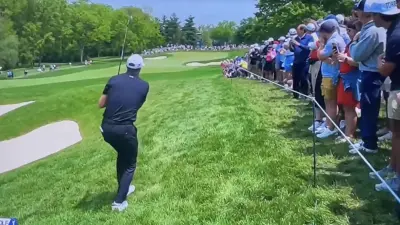 Jordan Spieth after hitting a shot