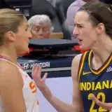 Caitlin Clark talking to Jacy Sheldon