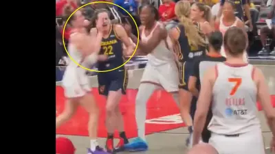 Caitlin Clark gets pushed