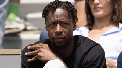 Gael Monfils in the stands