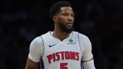Malik Beasley in a Pistons jersey