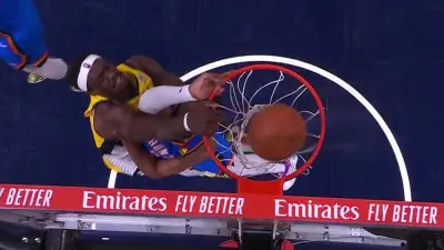 Pascal Siakam dunking on Jalen Williams