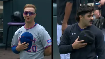 Pete Alonso national anthem standoff