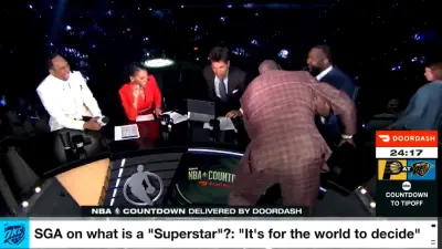Shaq at the ESPN desk