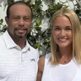Tiger Woods poses with Vanessa Trump