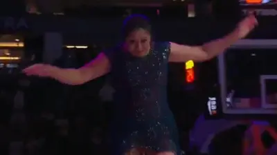 Red Panda falling off her unicycle