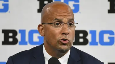 James Franklin during a press conference
