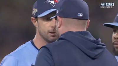 Blue Jays pitcher Max Scherzer staring down manager John Schneider